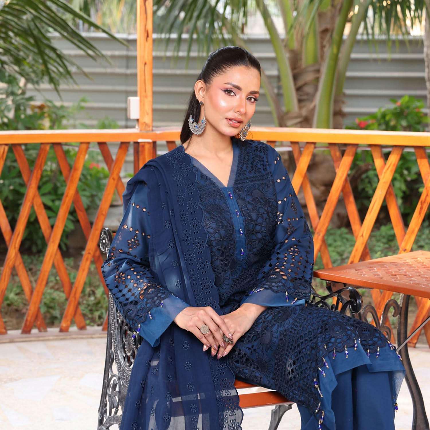 Summer Vibes By Dr. Haris Chikankari Lawn Unstitched 4 Pec Suit - 5, Women, 3Pcs Shalwar Suit, MI Creation, Chase Value