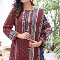 Jhalak Linen Printed Unstitched 3Pcs Suit - 4, Women, 3Pcs Shalwar Suit, VS Textiles, Chase Value