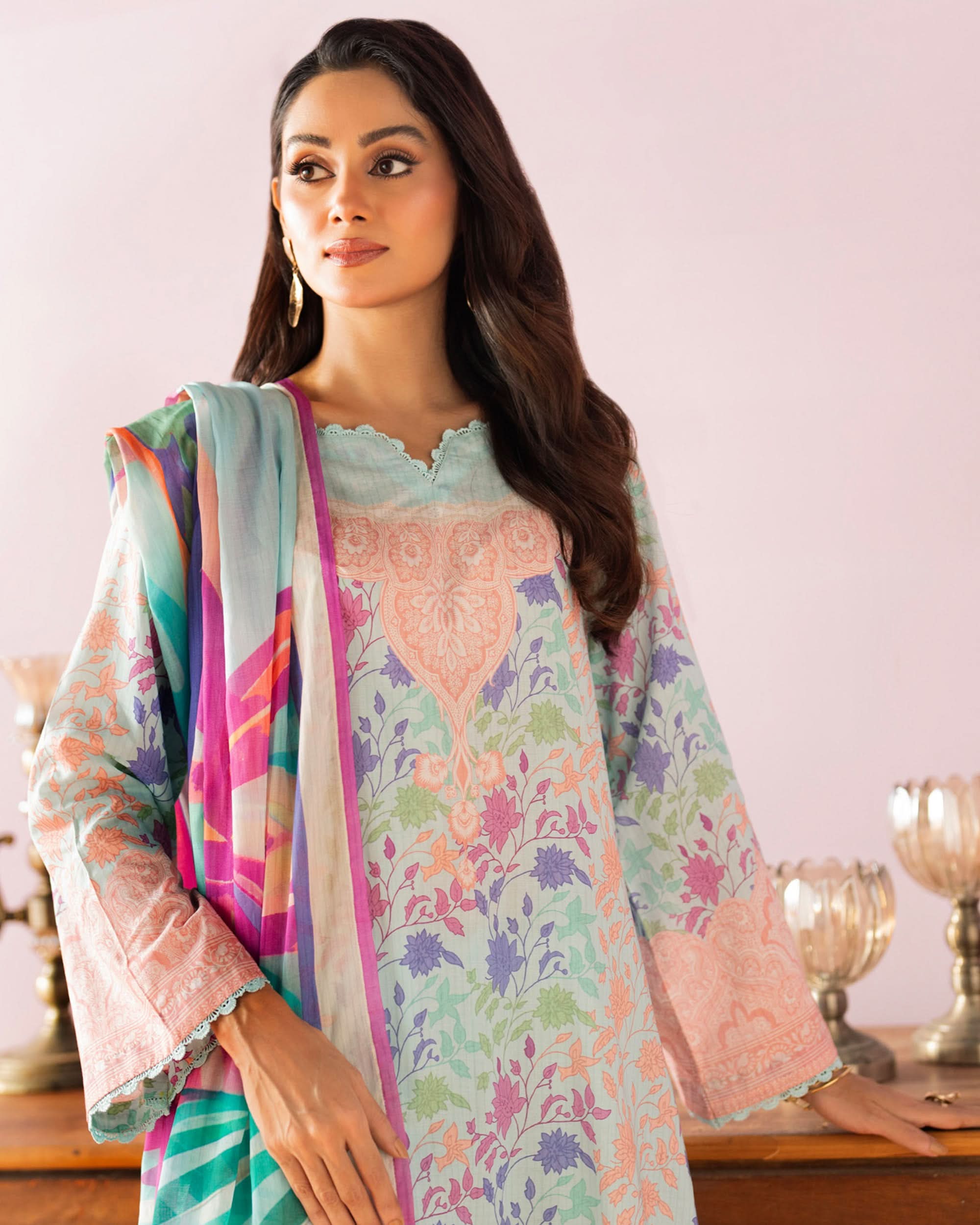Salina Women’s 3PC Printed Suit-4, Women, 3Pcs Shalwar Suit, Chase Value, Chase Value