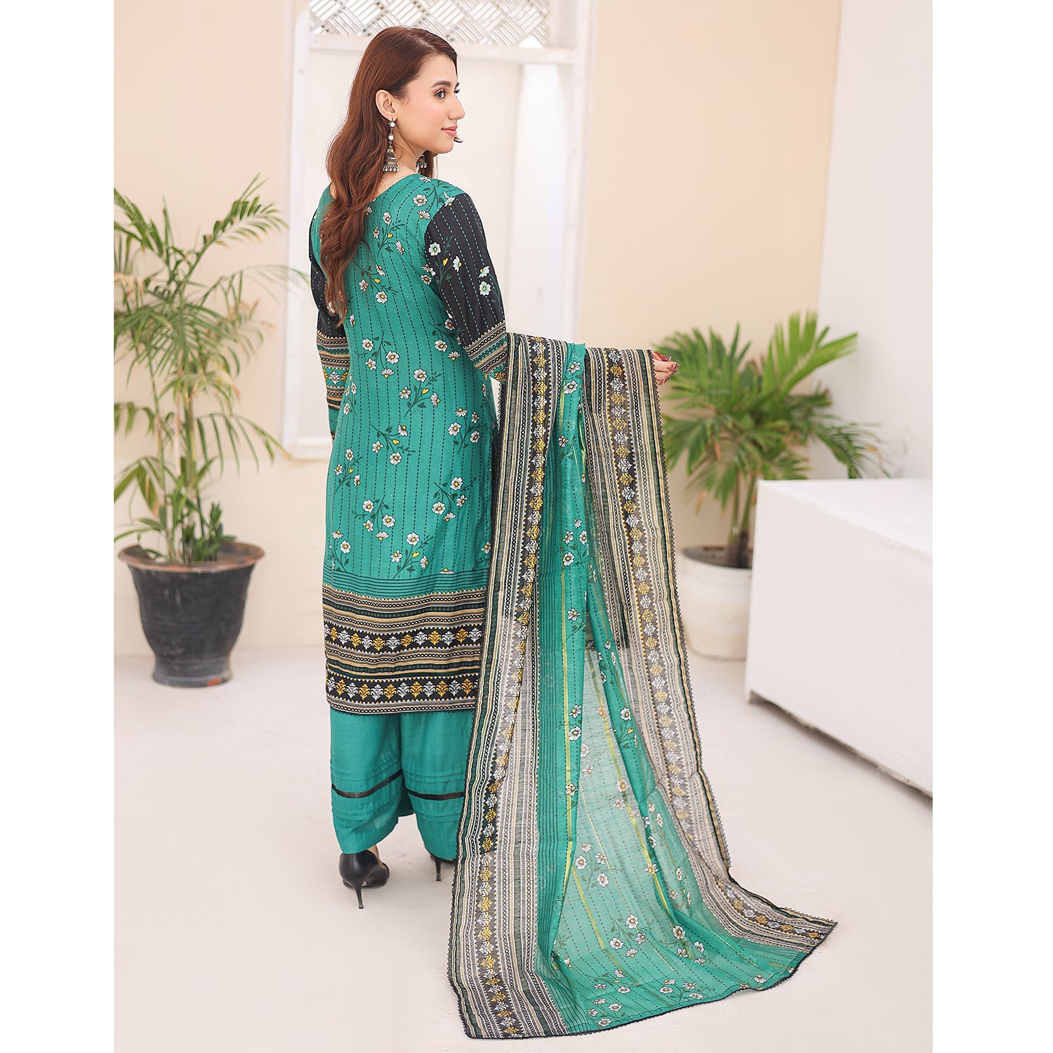 Laiba By SN Cloth Printed Unstitched 3 Pcs Suit - 4, Women, 3Pcs Shalwar Suit, SN Cloth, Chase Value