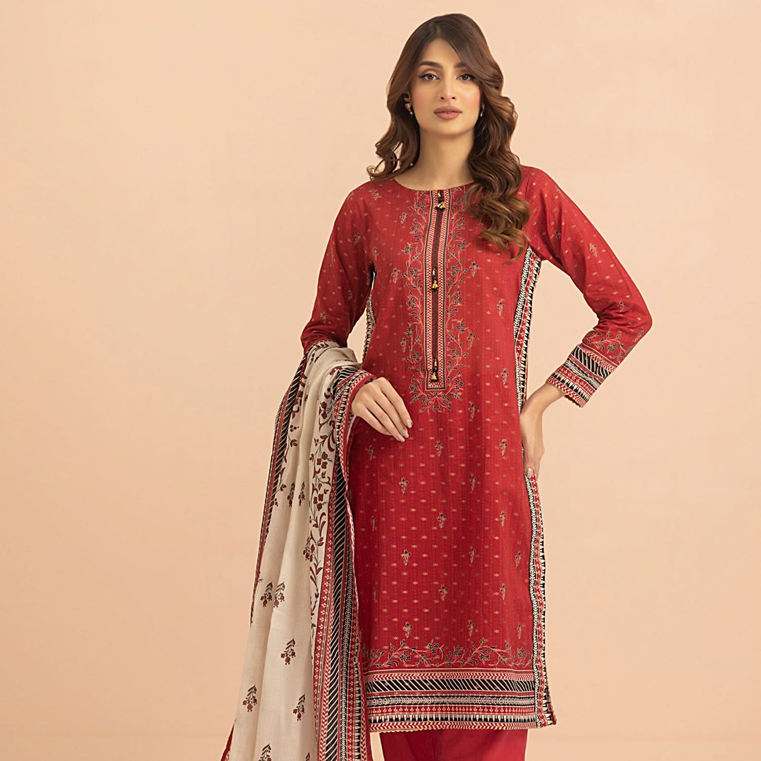 Salina Jacquard By Regalia Textile Printed Unstitched 3 Pcs Suit - 4, Women, 3Pcs Shalwar Suit, Regalia Textiles, Chase Value