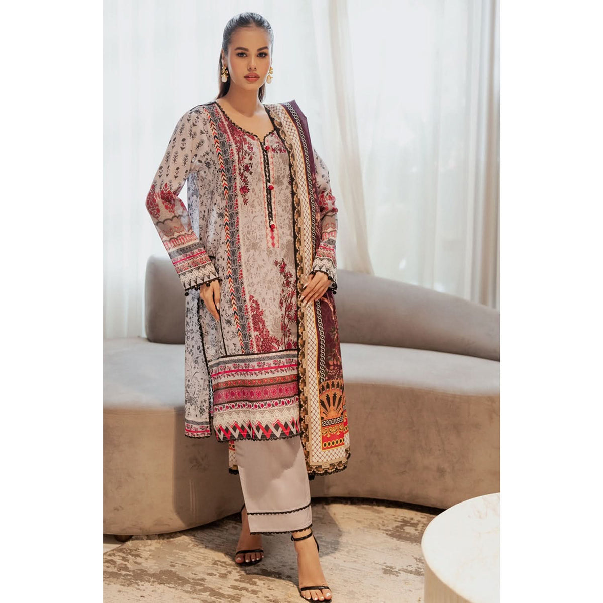 Salina Doriya Lawn By Regalia Unstitched 3 Pcs Suit - 10, Women, 3Pcs Shalwar Suit, Regalia Textiles, Chase Value
