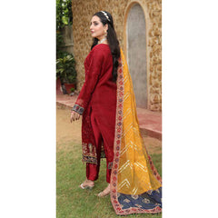 Schick Shehnai Embroidered Unstitched 3pcs Suit  - 2