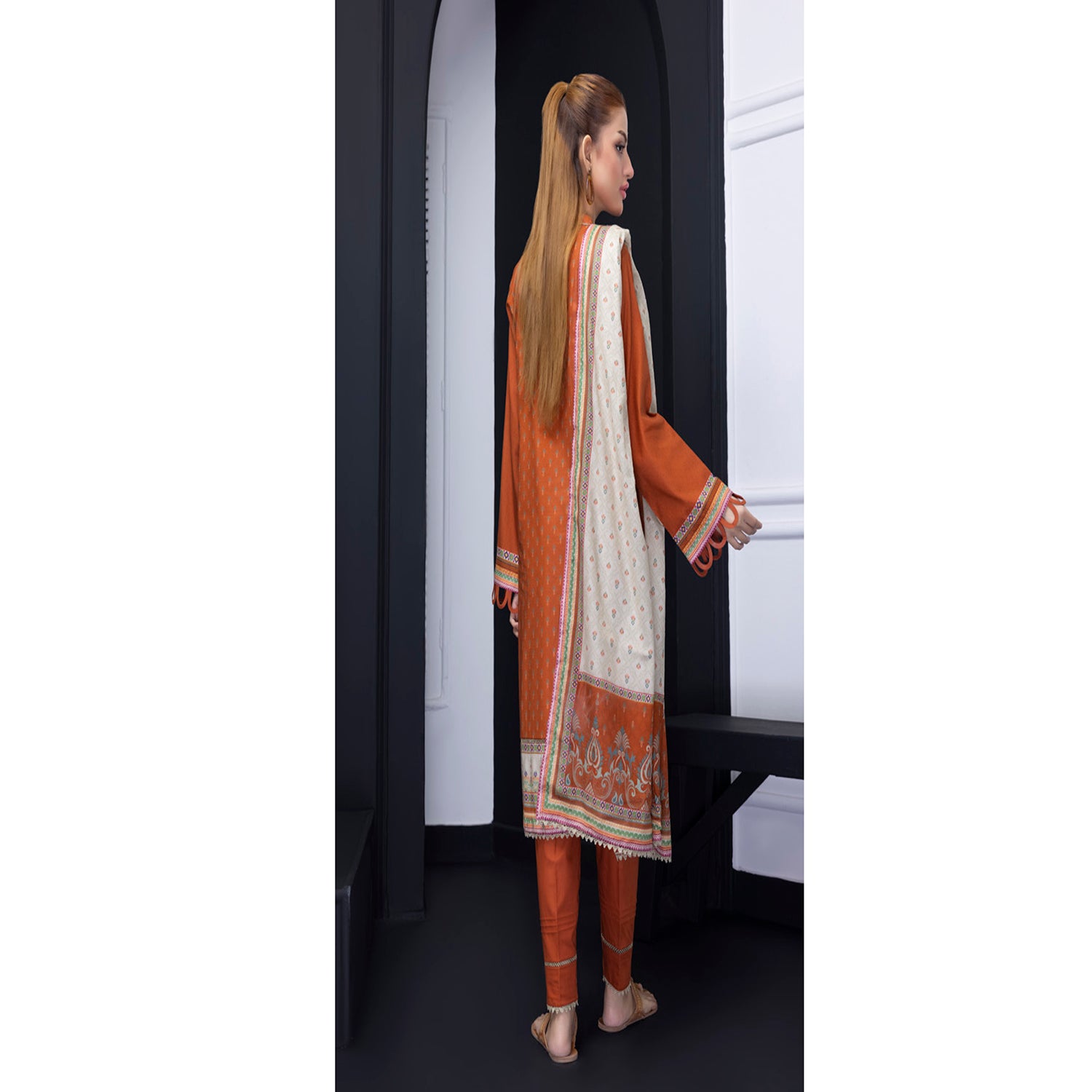 Salina Weaving Dobby By Regalia Lawn Printed Unstitched 3Pcs Suit V-2 - 4, Women, 3Pcs Shalwar Suit, Regalia Textiles, Chase Value