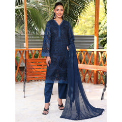 Summer Vibes By Dr. Haris Chikankari Lawn Unstitched 4 Pec Suit - 5