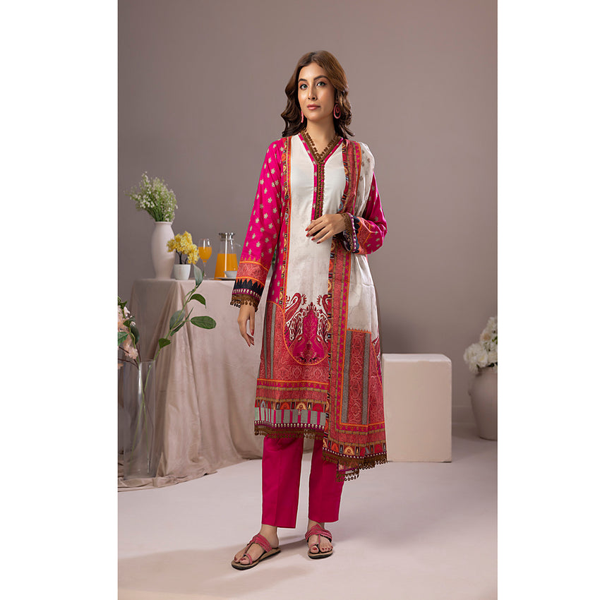 Salina Weaving Dobby By Regalia Printed Lawn Unstitched 3 Pcs Suit - 4