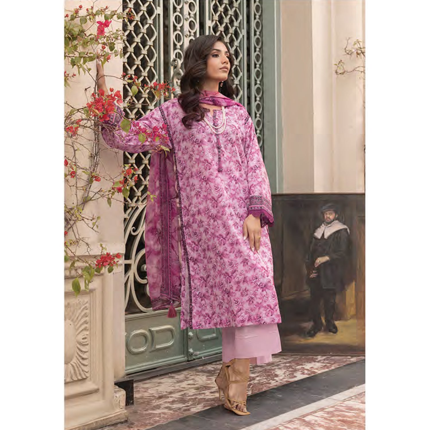Komal By LSM Textiles Lawn Printed Unstitched 3Pcs Suit - LG-MM-0301, Women, 3Pcs Shalwar Suit, LSM Textiles, Chase Value