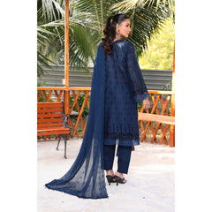 Summer Vibes By Dr. Haris Chikankari Lawn Unstitched 4 Pec Suit - 5