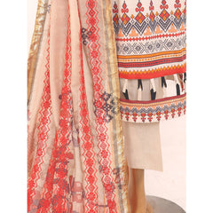 Needle Wonder By Dr. Haris Printed & Embroidered Lawn Unstitched 3Pcs Suit - 3