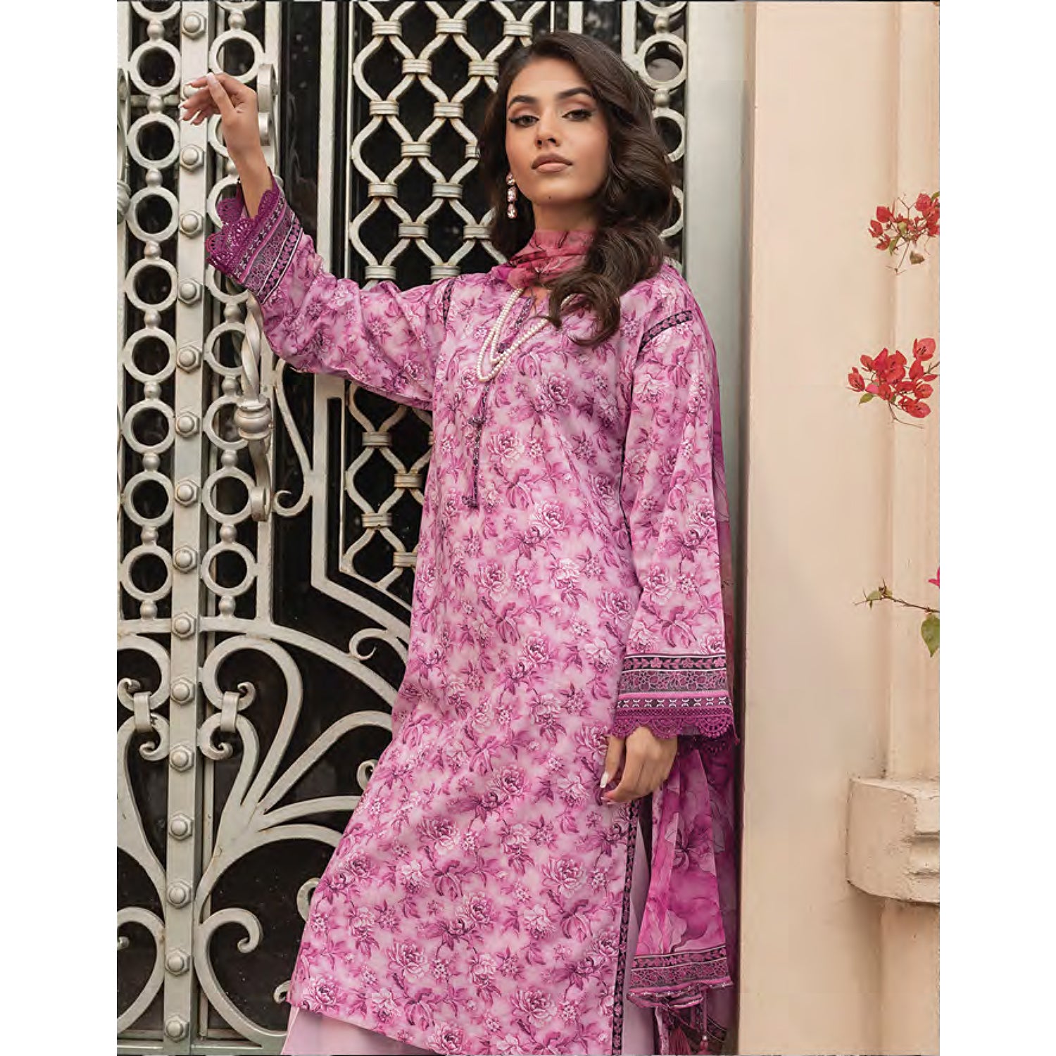 Komal By LSM Textiles Lawn Printed Unstitched 3Pcs Suit - LG-MM-0301, Women, 3Pcs Shalwar Suit, LSM Textiles, Chase Value