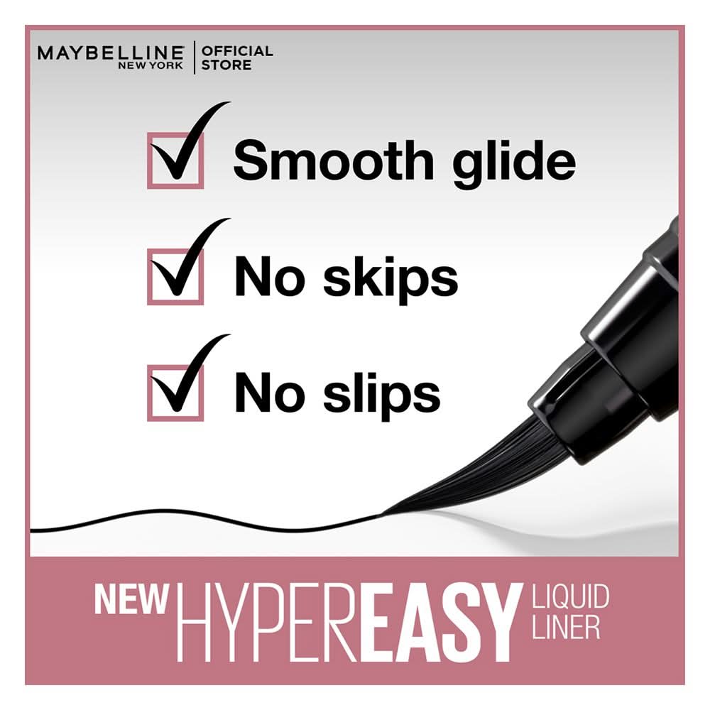Maybelline Hyper Easy Brush Tip Eye Liner, 800, Pitch Black, Eyeliner, Maybelline, Chase Value