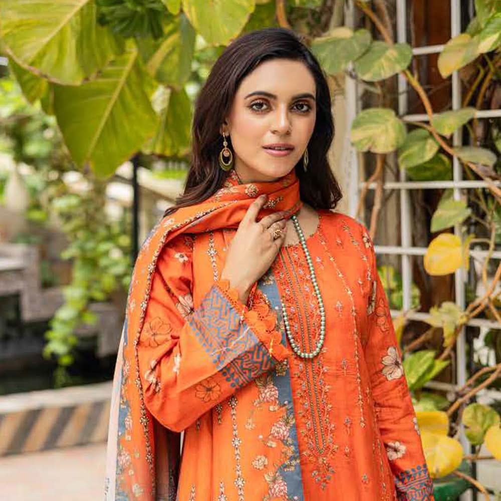 Schick Chambery Embroidered Un-stitched 3ps Suit - 5, Women, 3Pcs Shalwar Suit, MI Creation, Chase Value