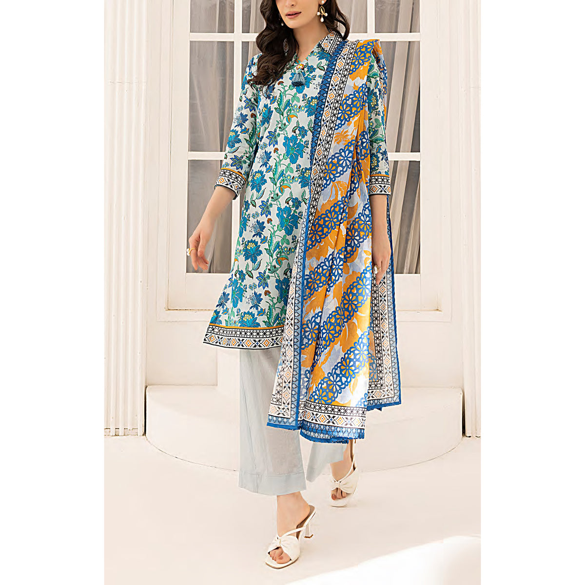 Sana & Sara Laira BY Salitex Lawn Printed Unstitched 3Pcs Suit - 72, Women, 3Pcs Shalwar Suit, Salitex, Chase Value
