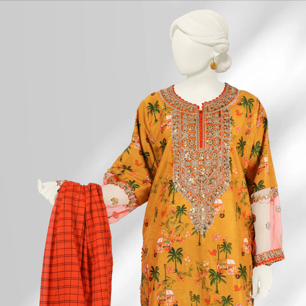 Panjnad By J. Lawn Embroidered 3 Piece Unstitched - 1271-A, Women, 3Pcs Shalwar Suit, Junaid Jamshed, Chase Value