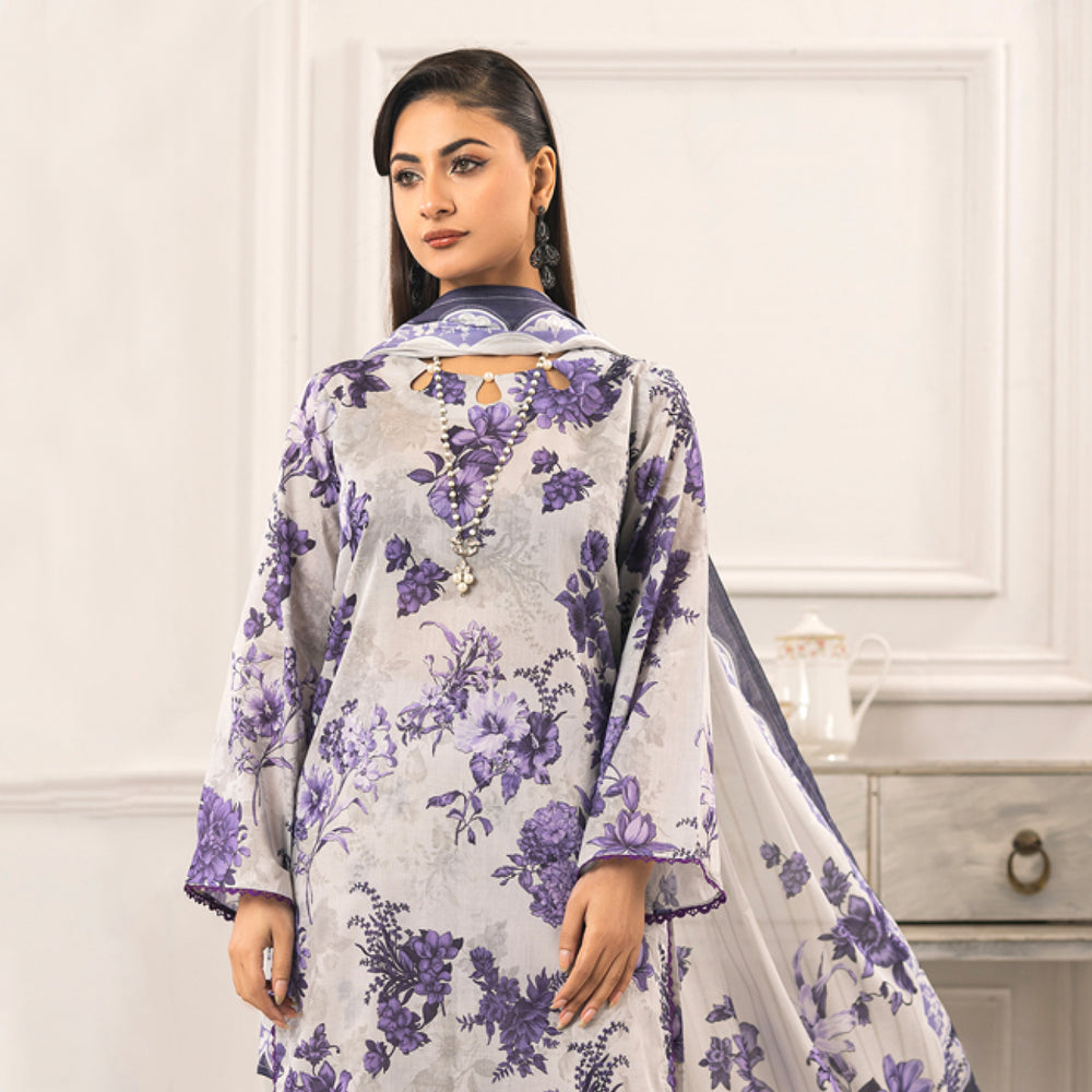 Zohra Classic By Motifz Lawn Digital Printed Unstitched Suit 3-Pcs - 5, Women, 3Pcs Shalwar Suit, Motifz, Chase Value