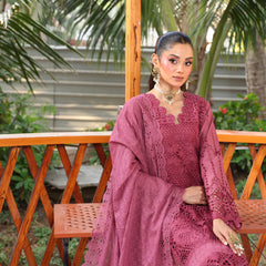 Summer Vibes By Dr. Haris Chikankari Lawn Unstitched 4 Pec Suit - 1