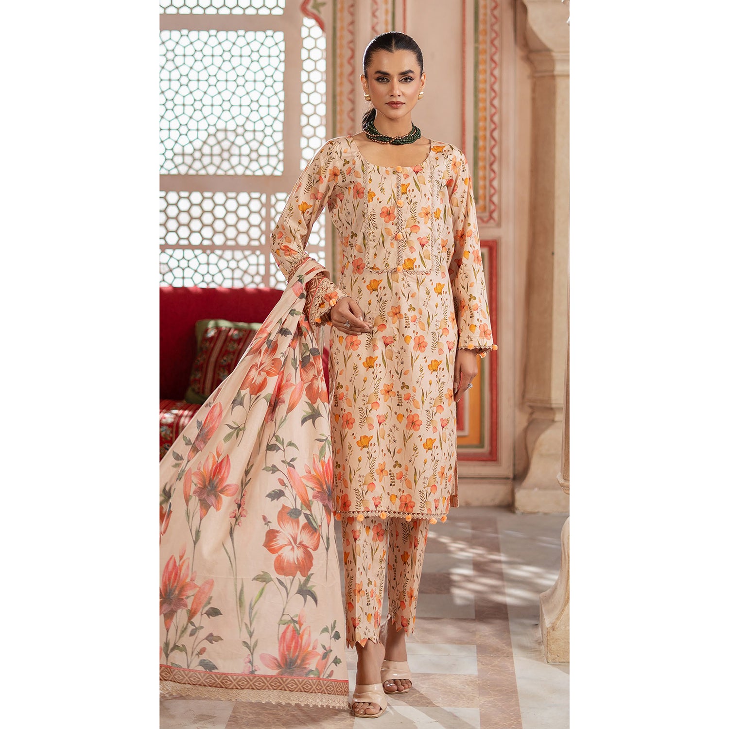Colors Identic Separates By Al Zohaib Digital Printed 3 Pcs Suit - 5, Women, 3Pcs Shalwar Suit, Al-Zohaib Textiles, Chase Value
