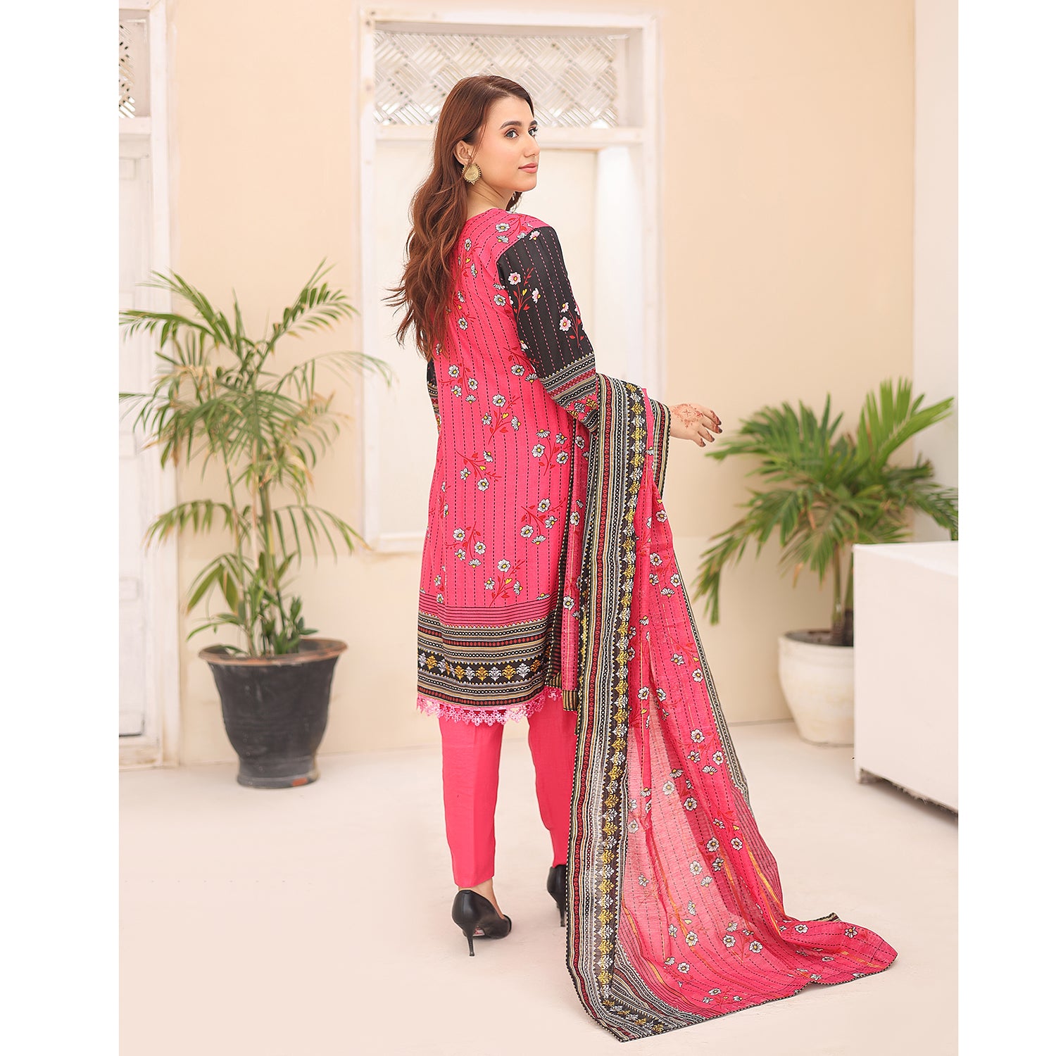 Laiba By SN Cloth Printed Unstitched 3 Pcs Suit - 5, Women, 3Pcs Shalwar Suit, SN Cloth, Chase Value