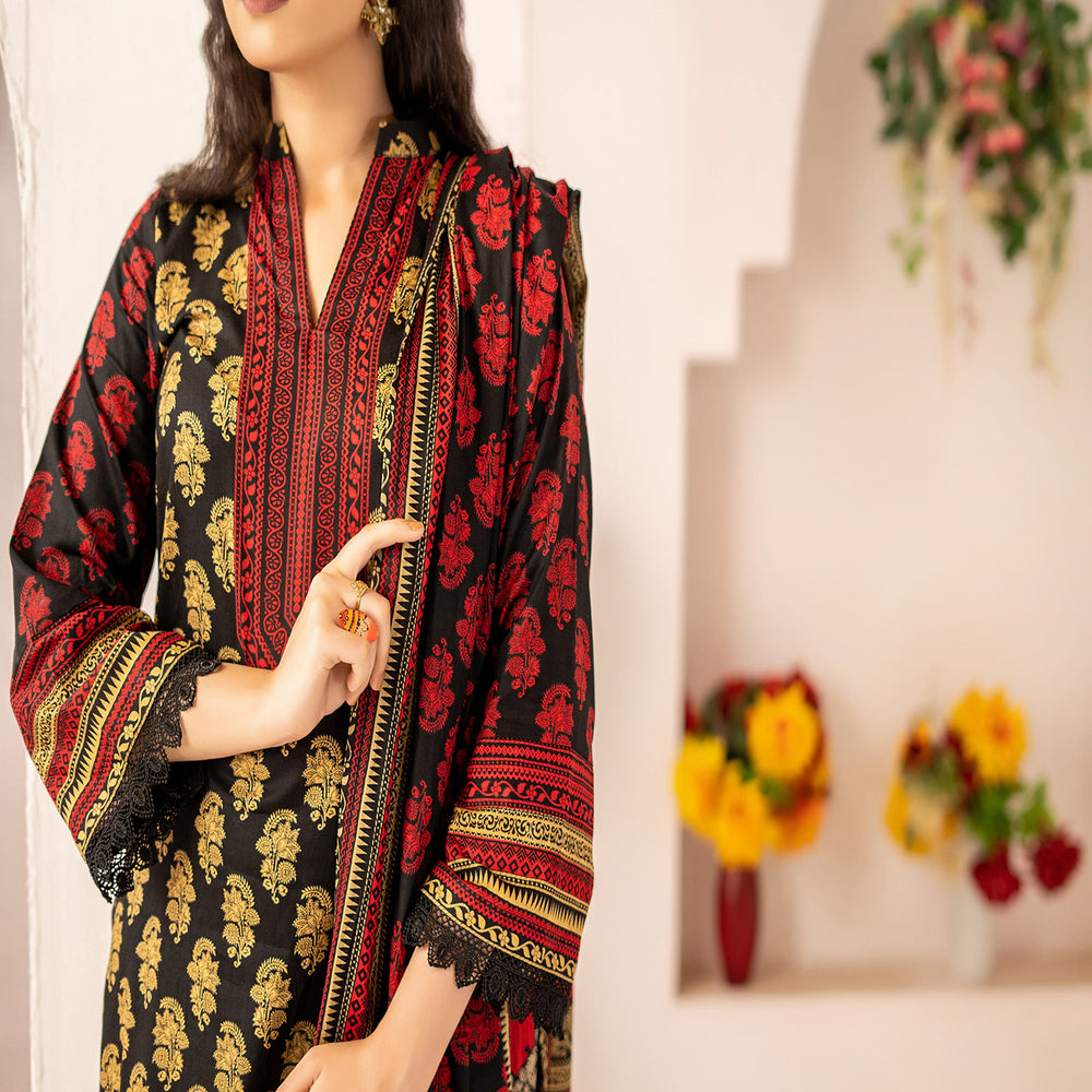 VS Daman Cambric Unstitched 3pcs Suit - 603-A, Women, 3Pcs Shalwar Suit, VS Textile, Chase Value