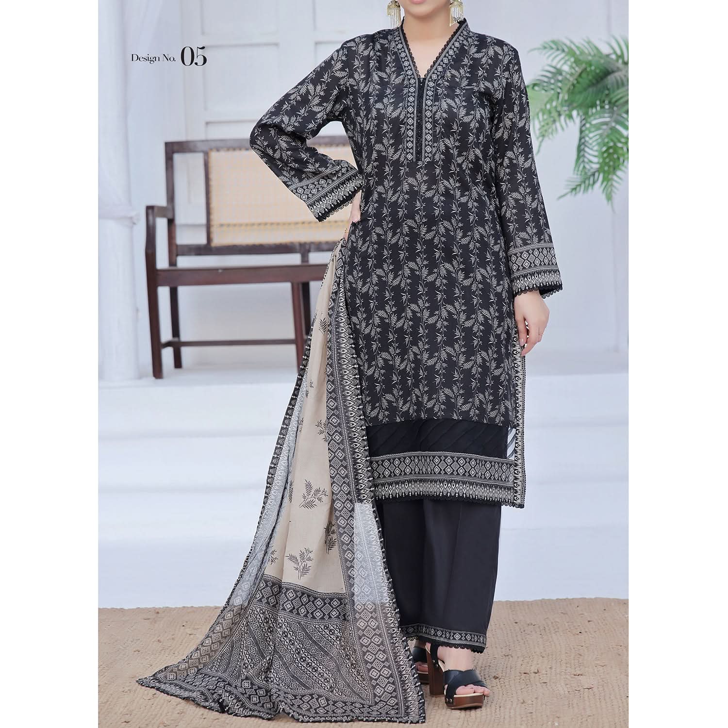 Ayesha Alishba By VS Textile Printed Lawn Unstitched 3Pcs Suit - 595, Women, 3Pcs Shalwar Suit, VS Textile, Chase Value
