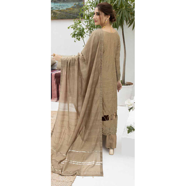 Schick Koel Viscose Schiffli Boring Embroidered Unstitched Suit With Fancy Dupatta - 2