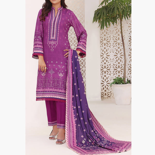 Jhalak Linen Printed Unstitched 3Pcs Suit - 5, Women, 3Pcs Shalwar Suit, VS Textiles, Chase Value