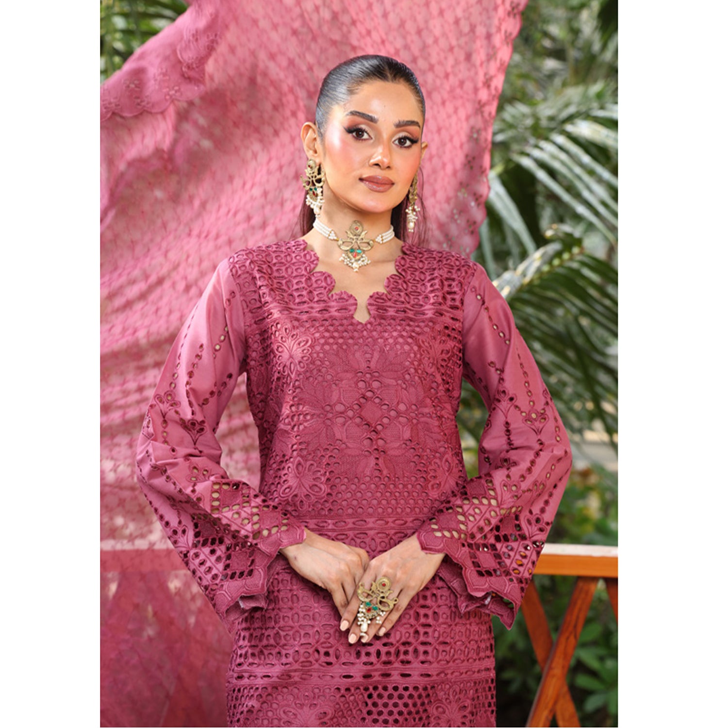 Summer Vibes By Dr. Haris Chikankari Lawn Unstitched 4 Pec Suit - 1, Women, 3Pcs Shalwar Suit, MI Creation, Chase Value