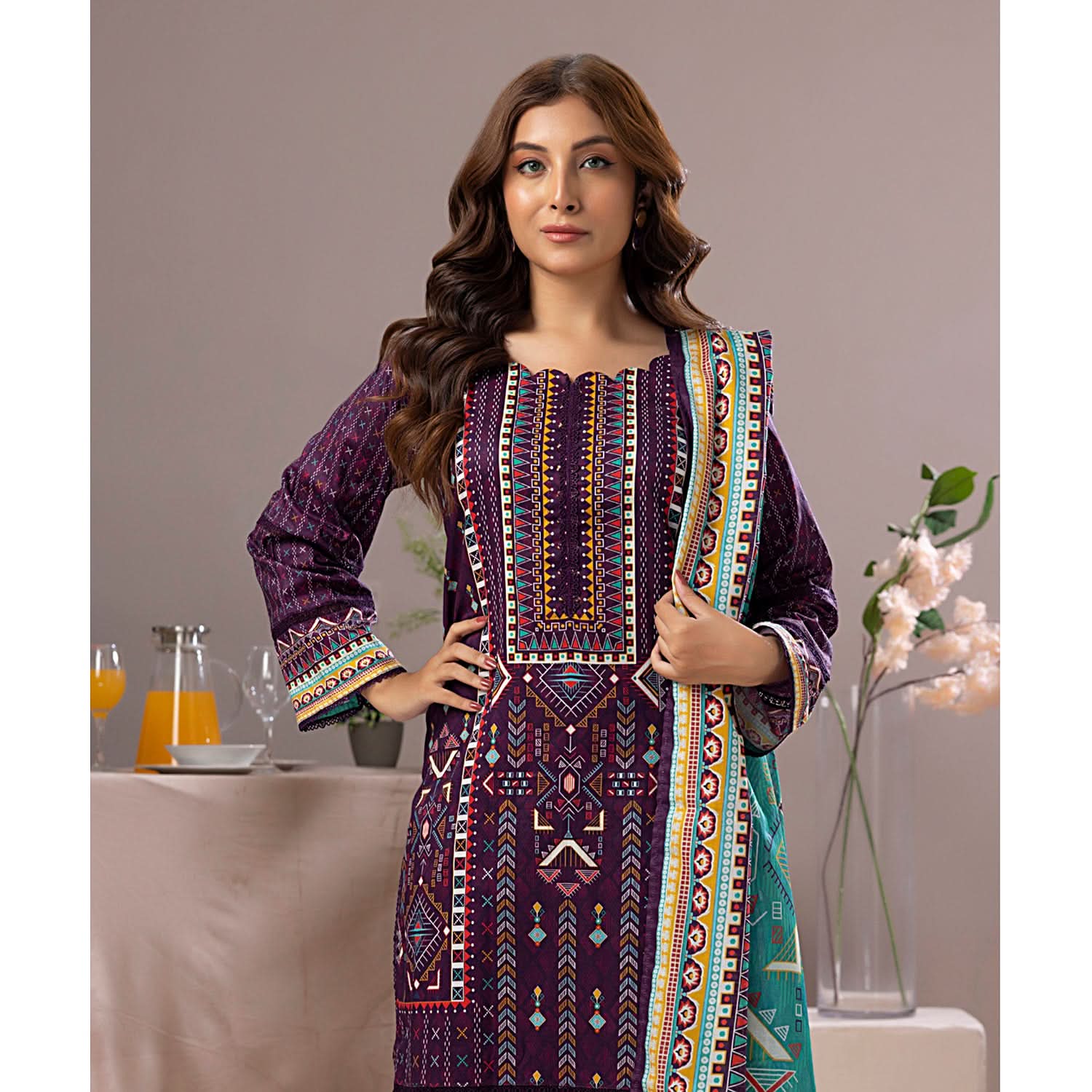 Salina Weaving Dobby By Regalia Printed Lawn Unstitched 3 Pcs Suit - 5, Women, 3Pcs Shalwar Suit, Regalia Textiles, Chase Value