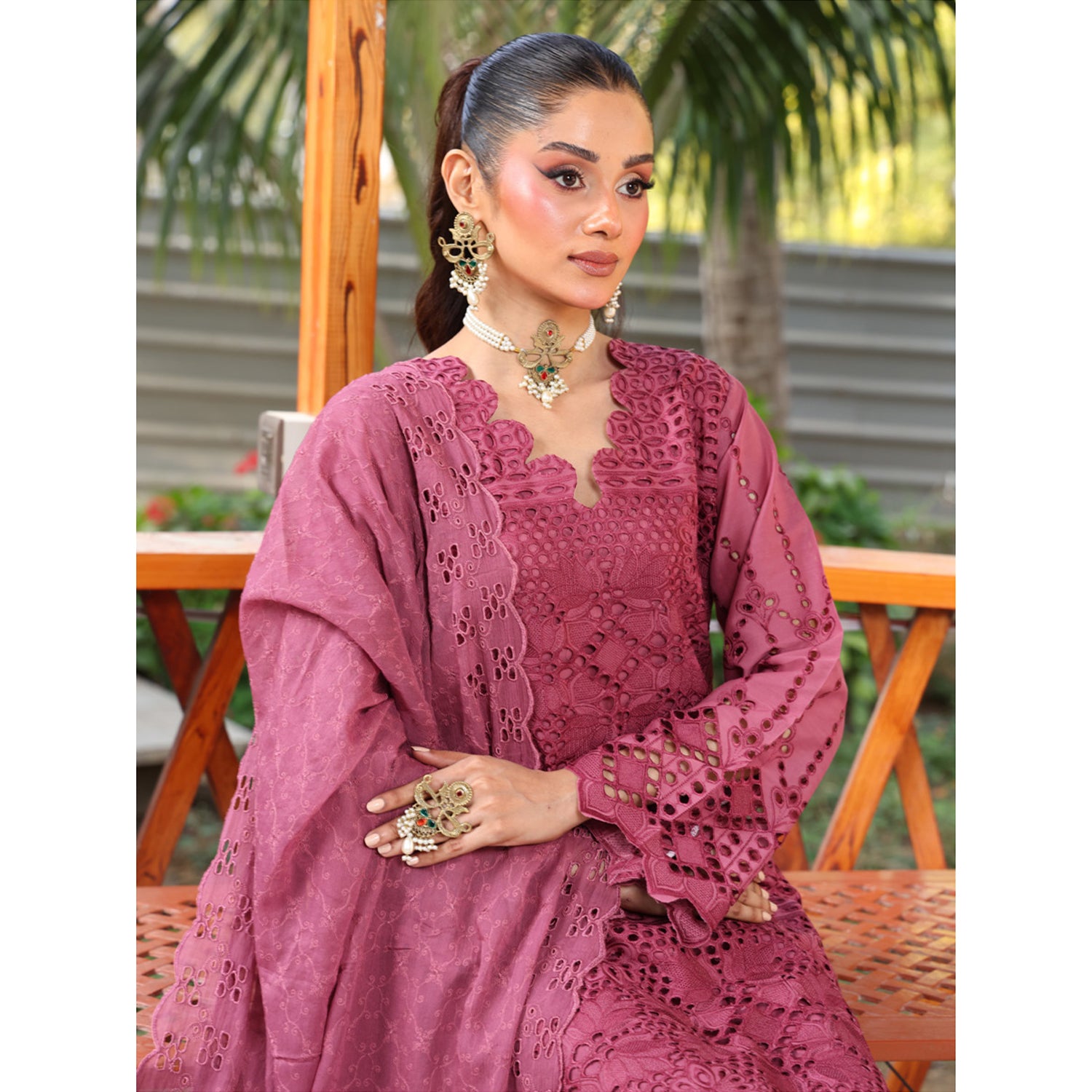 Summer Vibes By Dr. Haris Chikankari Lawn Unstitched 4 Pec Suit - 1, Women, 3Pcs Shalwar Suit, MI Creation, Chase Value