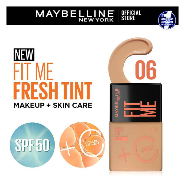 Maybelline New York Fit Me Fresh Tint With Spf 50 & Vitamin C, Natural Coverage Foundation, For Daily Use, Shade 06, 30Ml, Foundation, Maybelline, Chase Value
