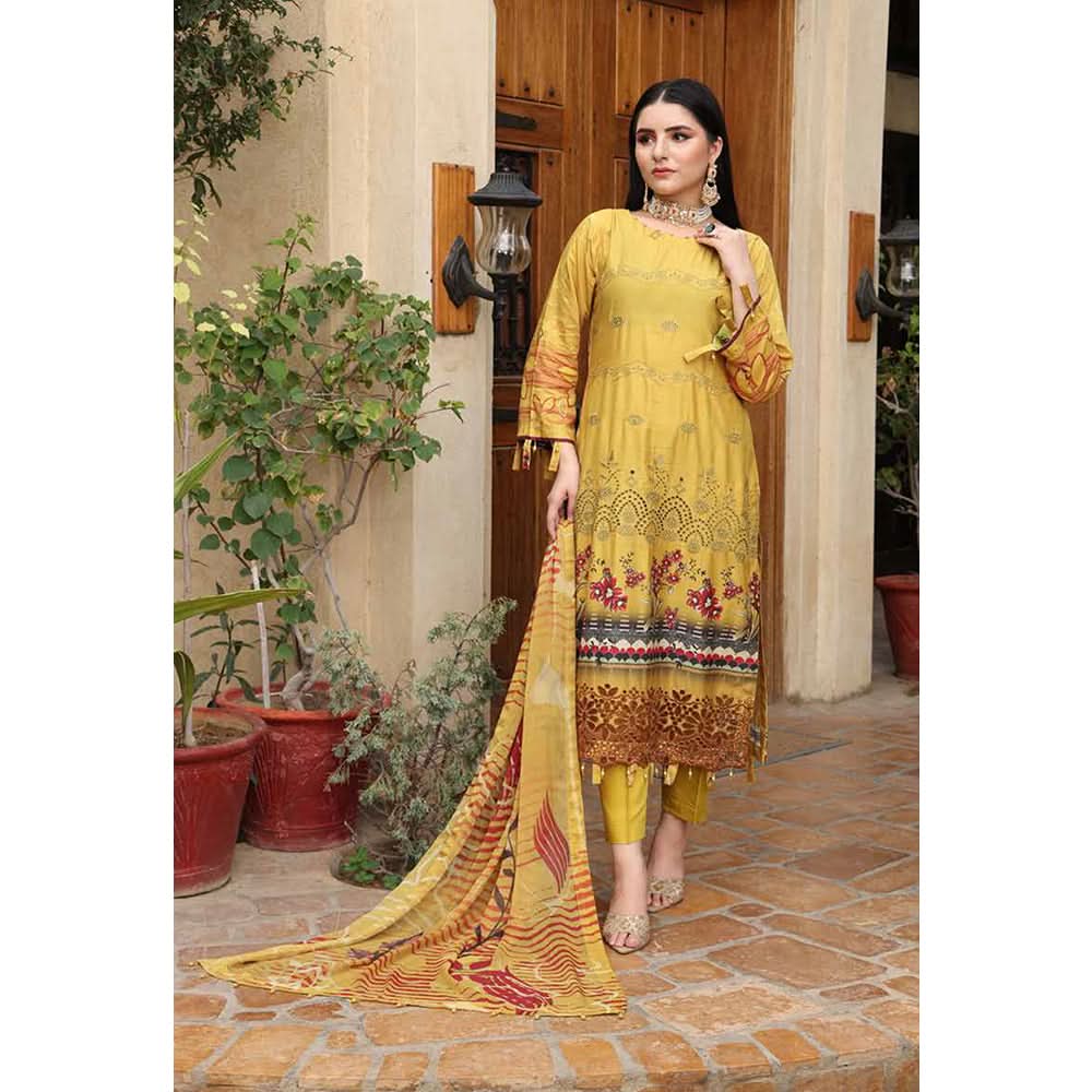 Schick Tulsi Chikankari Embroidered Un-stitched 3pcs Suit - 9, Women, 3Pcs Shalwar Suit, MI Creation, Chase Value