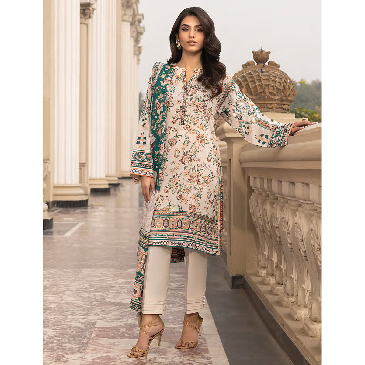 Komal By LSM Textiles Lawn Printed Unstitched 3Pcs Suit - LG-AR-0115, Women, 3Pcs Shalwar Suit, LSM Textiles, Chase Value