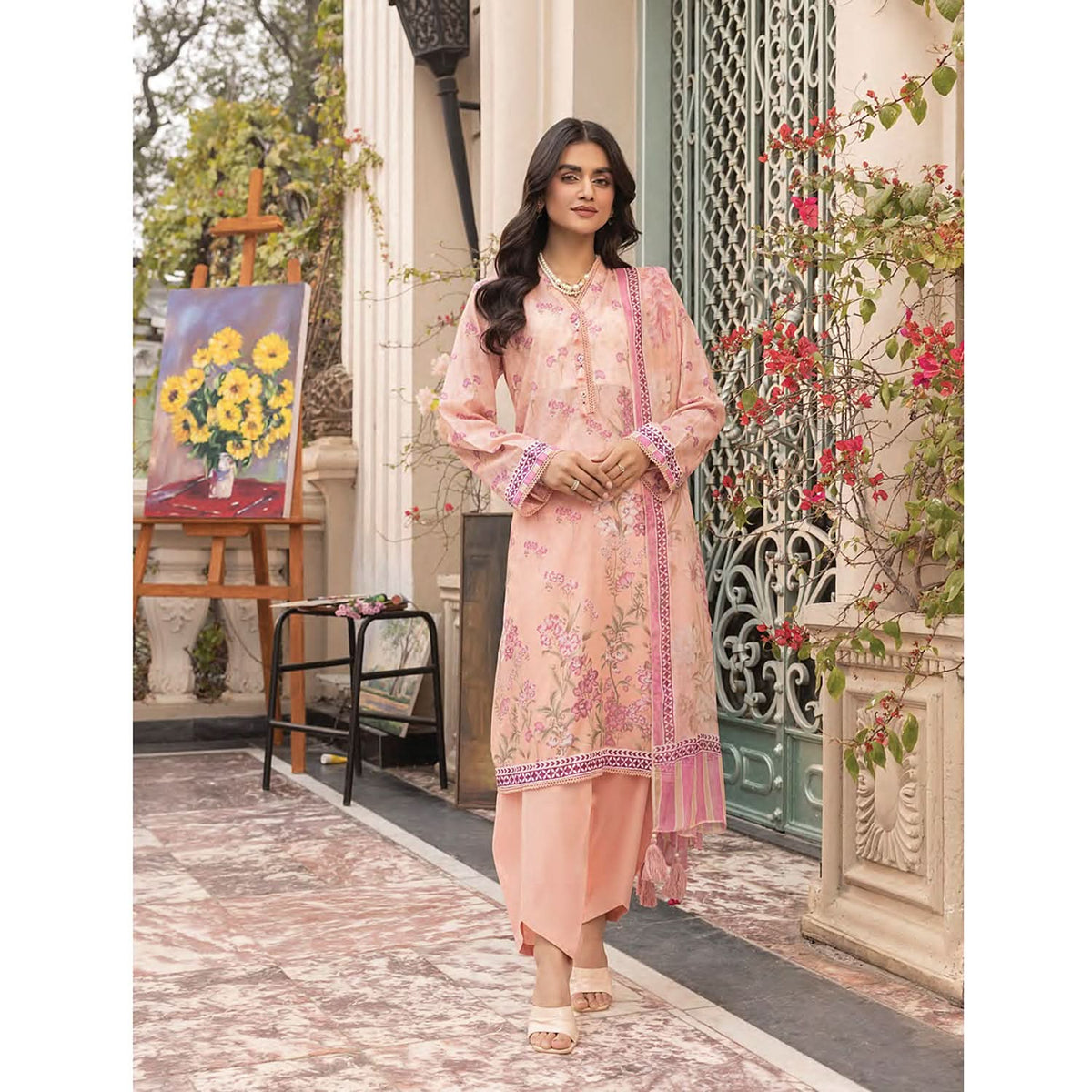 Komal By LSM Textiles Lawn Printed Unstitched 3Pcs Suit - LG-MM-0302, Women, 3Pcs Shalwar Suit, LSM Textiles, Chase Value