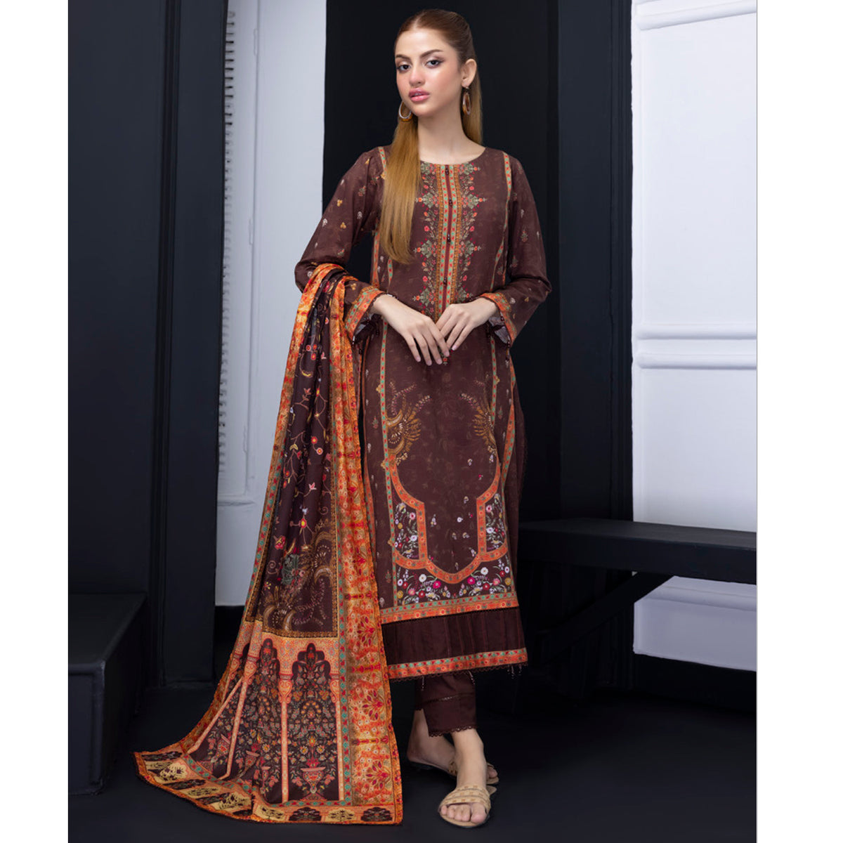 Salina Weaving Dobby By Regalia Lawn Printed Unstitched 3Pcs Suit V-2 - 6, Women, 3Pcs Shalwar Suit, Regalia Textiles, Chase Value