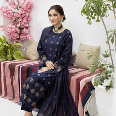 Schick Koel Viscose Schiffli Boring Embroidered Unstitched Suit With Fancy Dupatta - 4