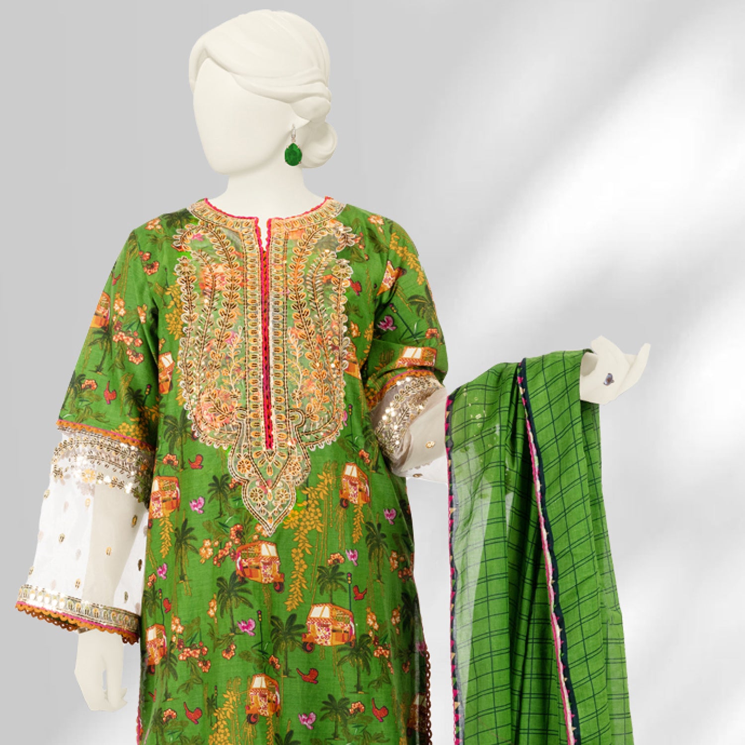 Panjnad By J. Lawn Embroidered 3 Piece Unstitched - 1271-B, Women, 3Pcs Shalwar Suit, Junaid Jamshed, Chase Value