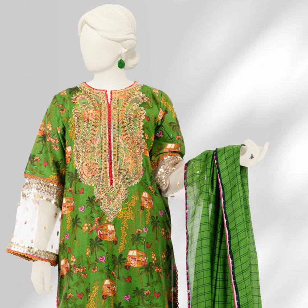 Panjnad By J. Lawn Embroidered 3 Piece Unstitched - 1271-B, Women, 3Pcs Shalwar Suit, Junaid Jamshed, Chase Value