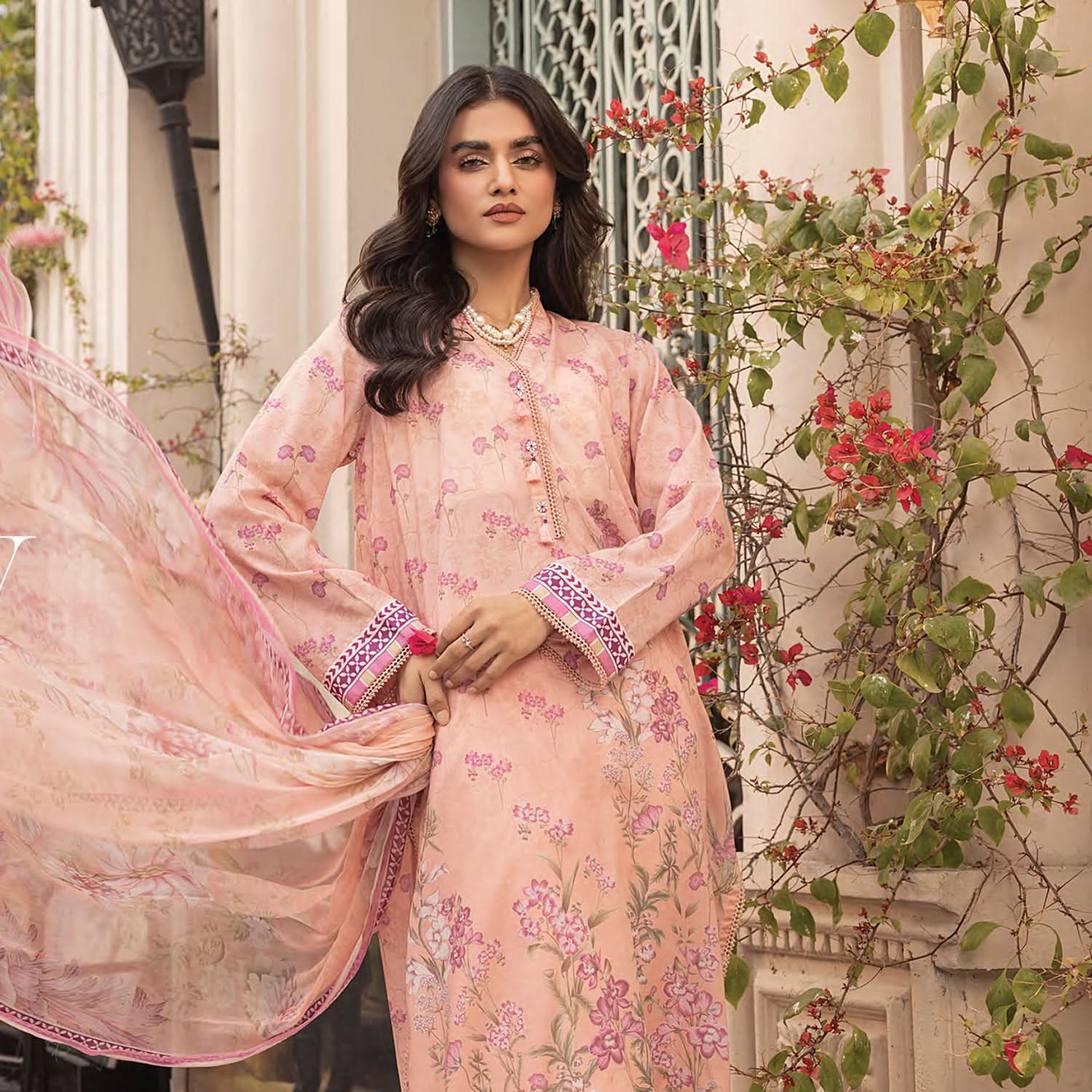 Komal By LSM Textiles Lawn Printed Unstitched 3Pcs Suit - LG-MM-0302, Women, 3Pcs Shalwar Suit, LSM Textiles, Chase Value