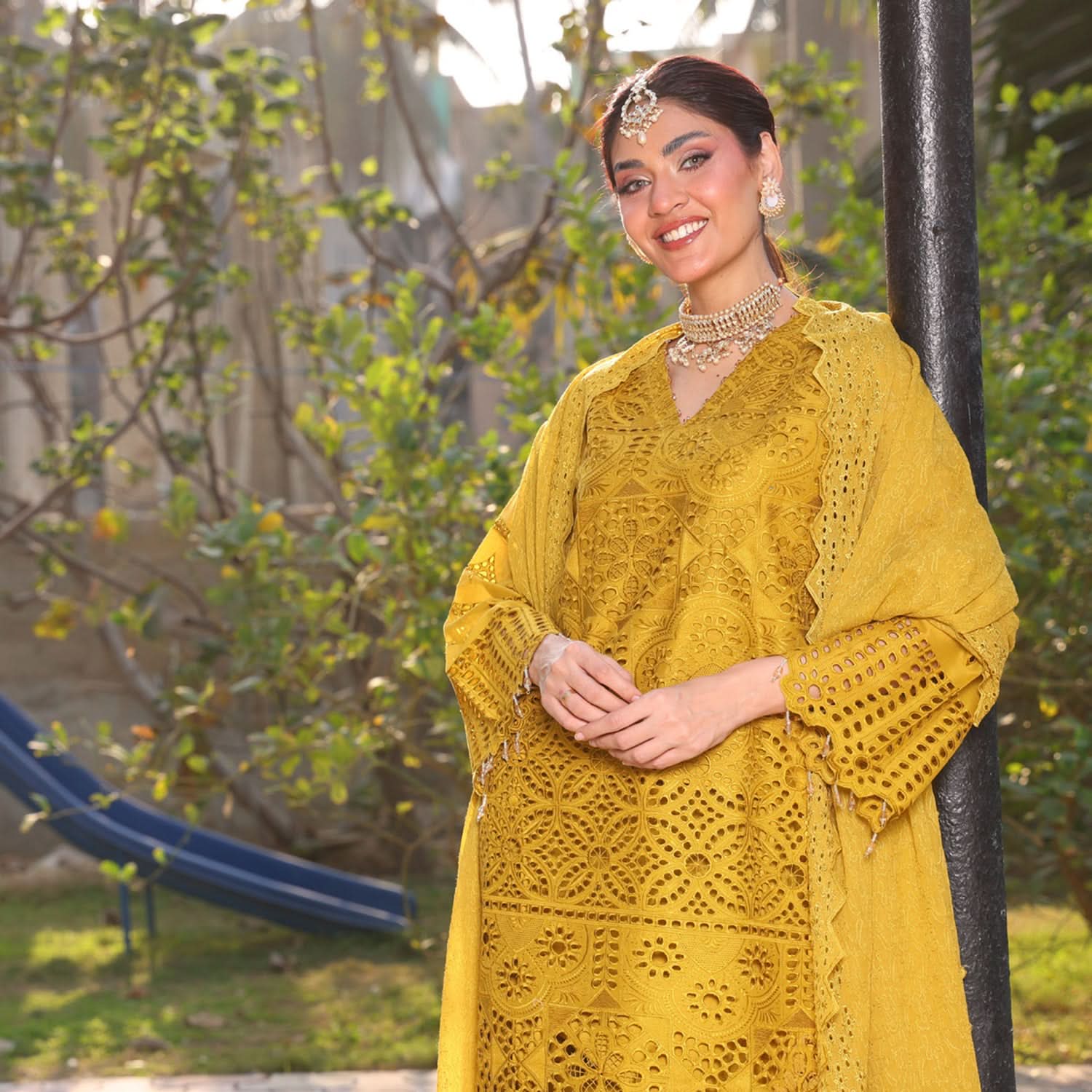 Summer Vibes By Dr. Haris Chikankari Lawn Unstitched 4 Pec Suit - 3, Women, 3Pcs Shalwar Suit, MI Creation, Chase Value