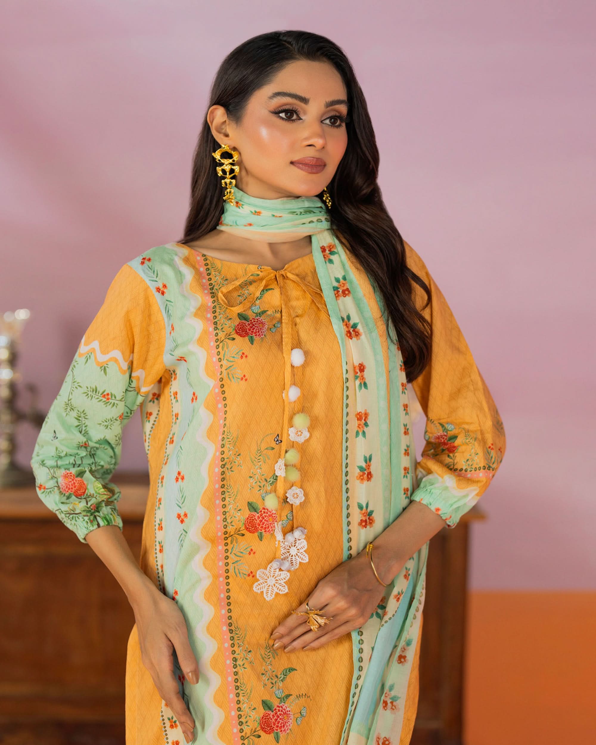 Salina Women’s 3PC Printed Suit-6, Women, 3Pcs Shalwar Suit, Chase Value, Chase Value