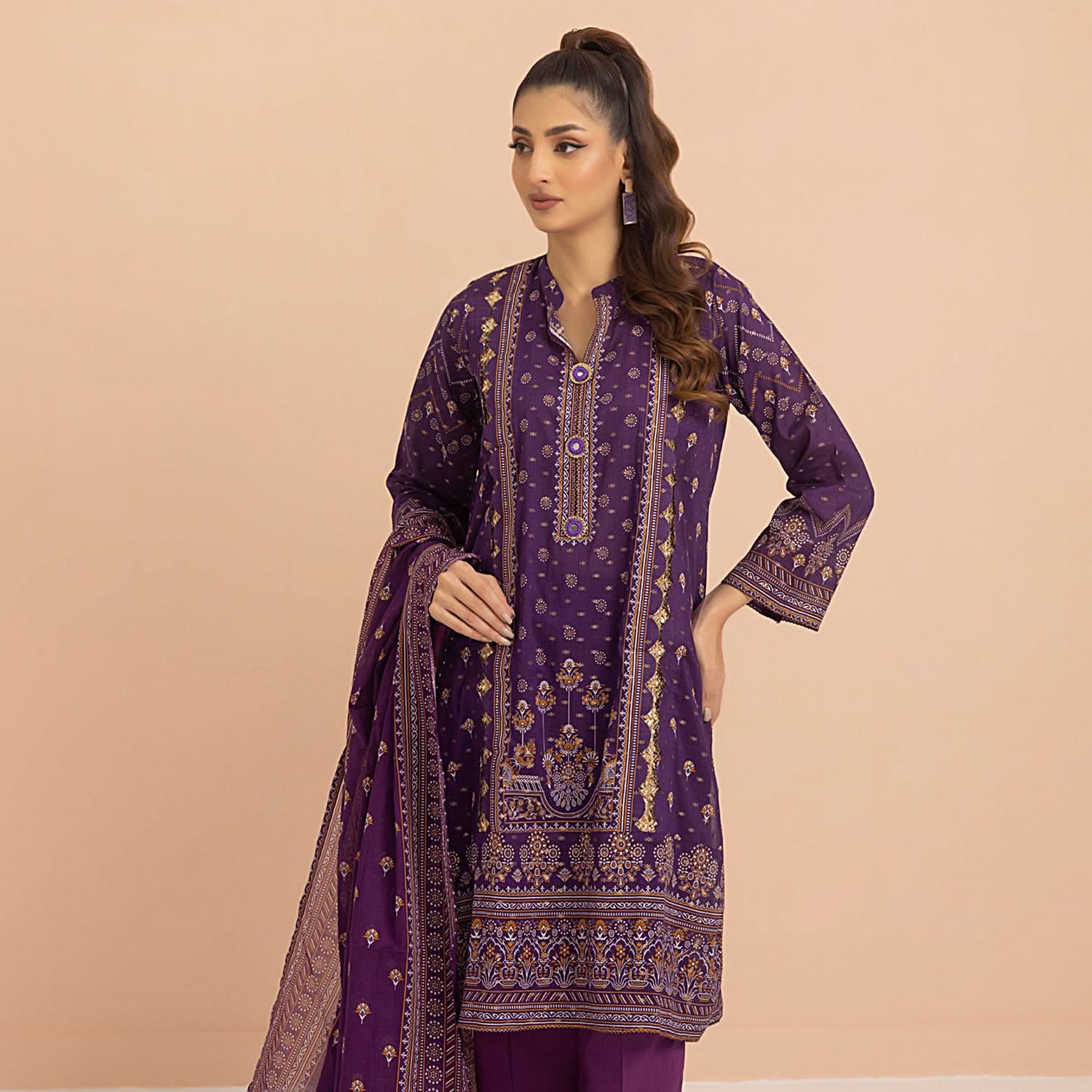 Salina Jacquard By Regalia Textile Printed Unstitched 3 Pcs Suit - 6, Women, 3Pcs Shalwar Suit, Regalia Textiles, Chase Value