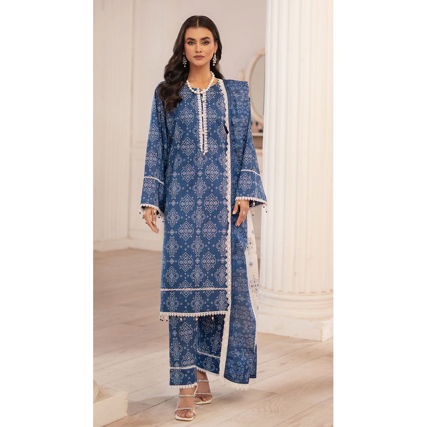 Al Zohaib Colors Digital Printed Unstitched Lawn 3 Pcs Suit - 6, Women, 3Pcs Shalwar Suit, Al-Zohaib Textiles, Chase Value
