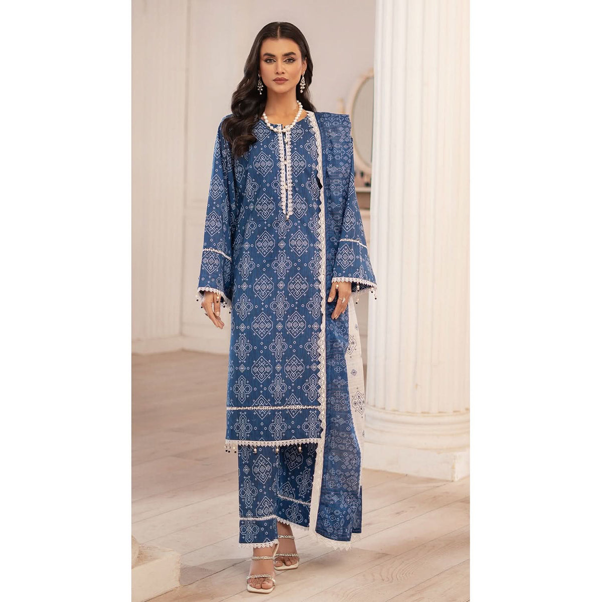 Al Zohaib Colors Digital Printed Unstitched Lawn 3 Pcs Suit - 6, Women, 3Pcs Shalwar Suit, Al-Zohaib Textiles, Chase Value