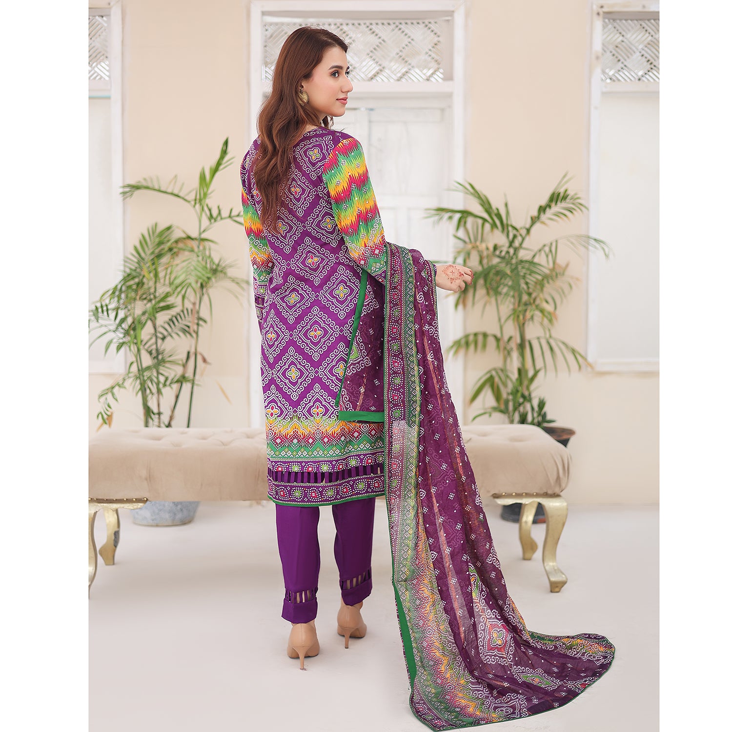 Laiba By SN Cloth Printed Unstitched 3 Pcs Suit - 6, Women, 3Pcs Shalwar Suit, SN Cloth, Chase Value