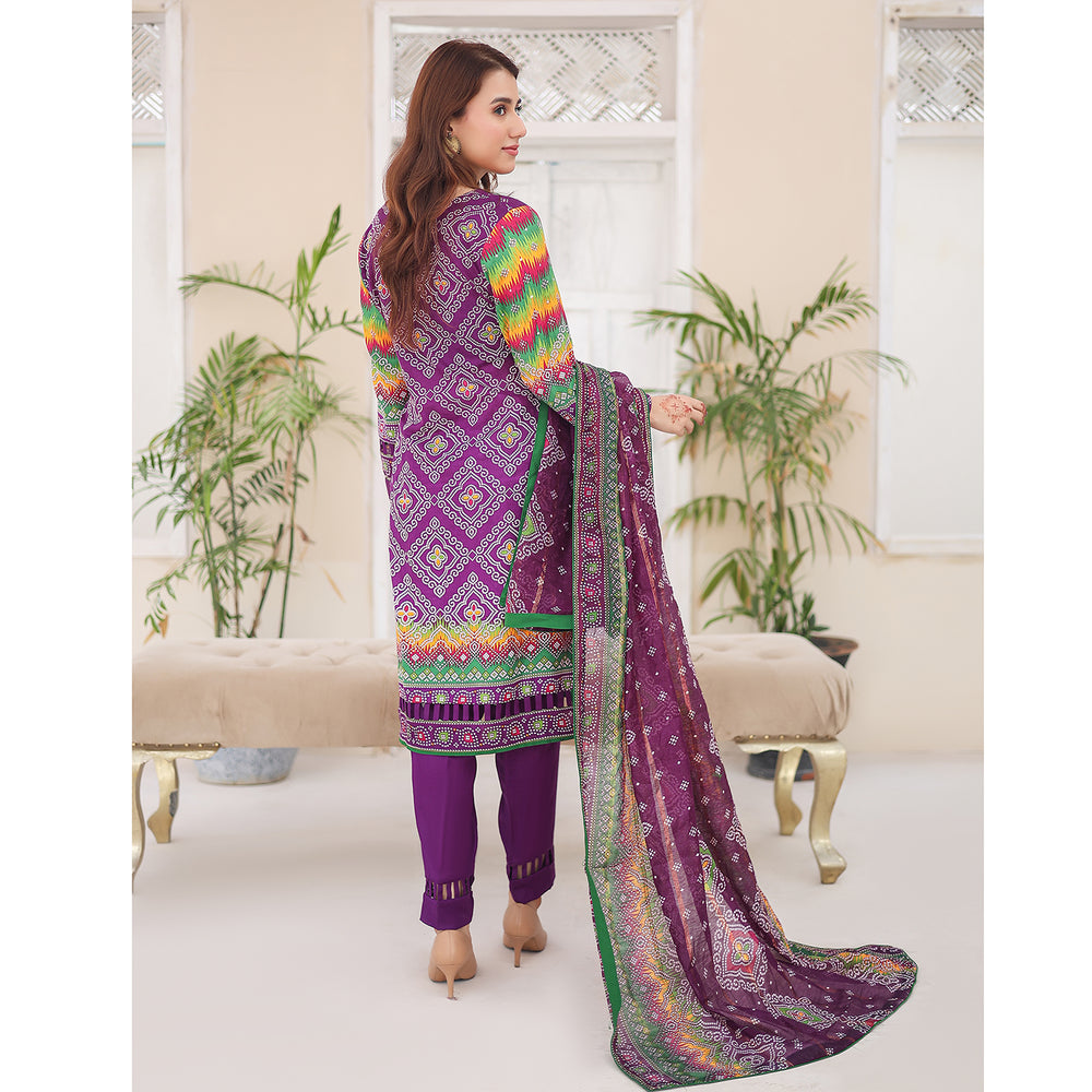 Laiba By SN Cloth Printed Unstitched 3 Pcs Suit - 6, Women, 3Pcs Shalwar Suit, SN Cloth, Chase Value