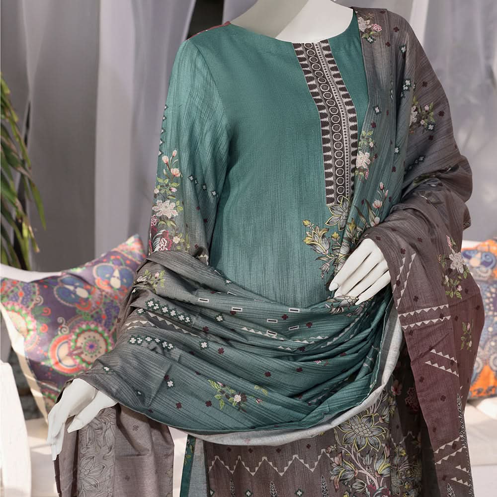 Aisha Alishba Shimmery Printed Unstitched 3Pcs Suit - 2576, Women, 3Pcs Shalwar Suit, VS Textiles, Chase Value