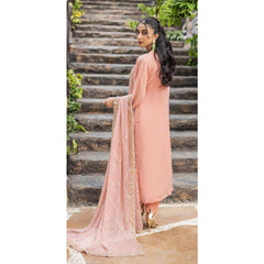 Schick Chantelle Luxury Chiffon Embroidered Unstitched 3Pcs Suit - 4