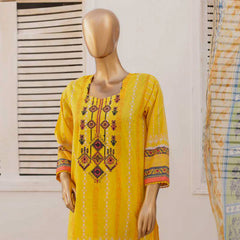 Zoha Lawn Printed Embroidered 3Pcs Suit with Bember Dupatta - 3, Women, 3Pcs Shalwar Suit, Leeds Textile, Chase Value