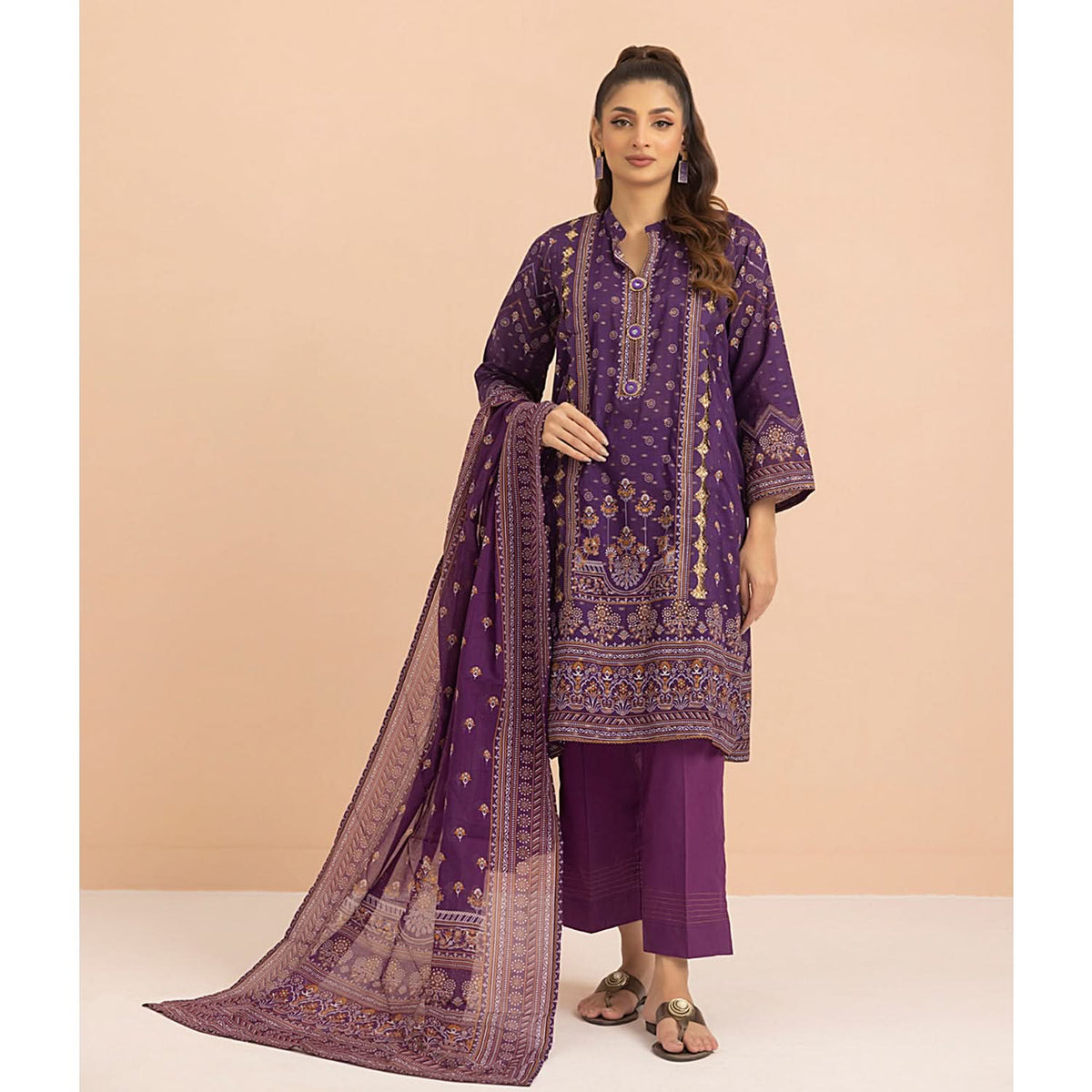 Salina Jacquard By Regalia Textile Printed Unstitched 3 Pcs Suit - 6, Women, 3Pcs Shalwar Suit, Regalia Textiles, Chase Value