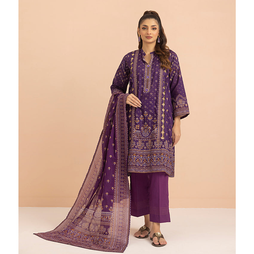 Salina Jacquard By Regalia Textile Printed Unstitched 3 Pcs Suit - 6
